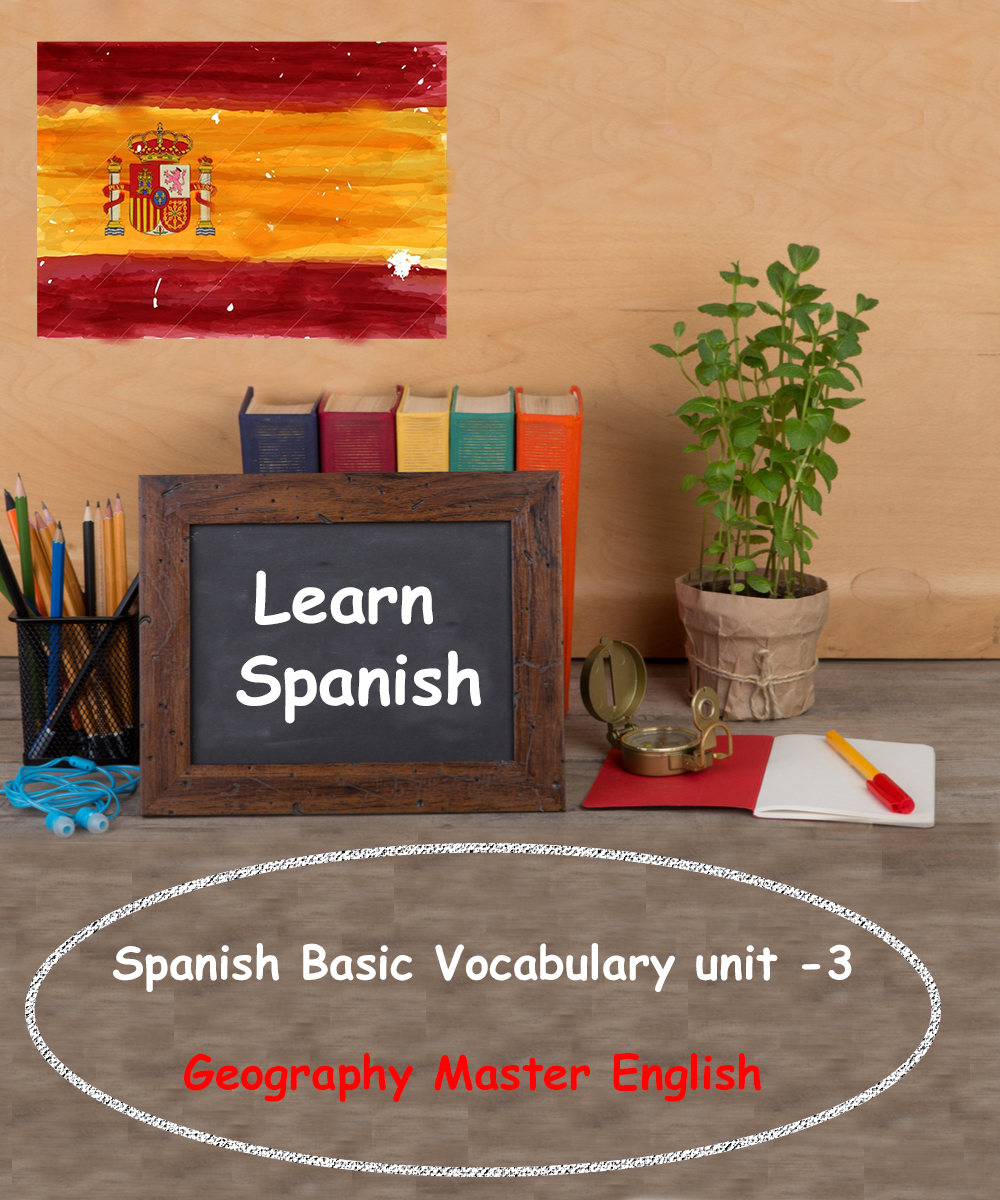 Spanish Basic Vocabulary unit 3-Geography Master English